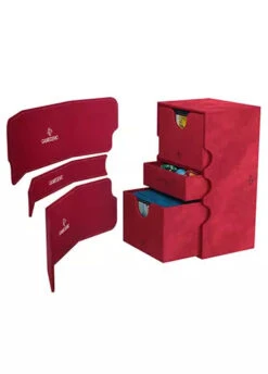 Gamegenic: Stronghold 200+ XL Convertible Deck Box 9 Gamegenic: Stronghold 200+ XL Convertible Deck Box -Double Sleeveds Store Gamegenic Stronghold 200 XL Convertible Deck Box Red Open