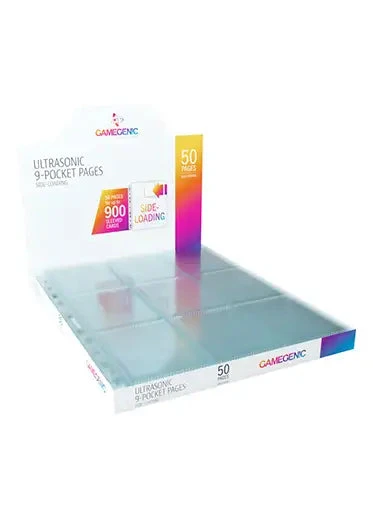 Gamegenic: Ultrasonic 9-Pocket Pages (50, Pages) Gamegenic: Ultrasonic 9-Pocket Pages (50, Pages) -Double Sleeveds Store Gamegenic Ultrasonic Sideloading 9 Pocket Pages 50