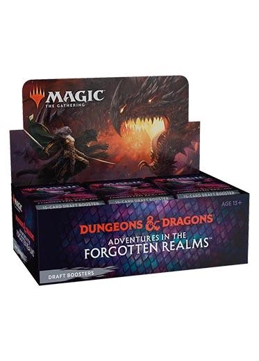 MTG: D&D: Adventures In The Forgotten Realms (AFR) - Draft Booster Box Magic The Gathering MTG: D&D: Adventures In The Forgotten Realms (AFR) - Draft Booster Box -Double Sleeveds Store MTG Adventures In The Forgotten Realms Draft Booster