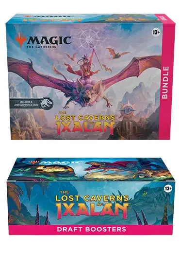 MTG: The Lost Caverns of Ixalan - Draft Booster Box + Bundle Magic The Gathering MTG: The Lost Caverns Of Ixalan - Draft Booster Box + Bundle -Double Sleeveds Store MTG Lost Caverns Of Ixalan Draft Booster Box Bundle