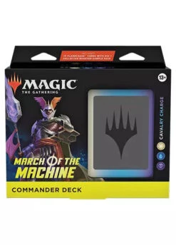 Magic The Gathering MTG: March Of The Machine - Commander Decks Set Of 5 -Double Sleeveds Store MTG March Of The Machines Commander Deck Cavalry Charge