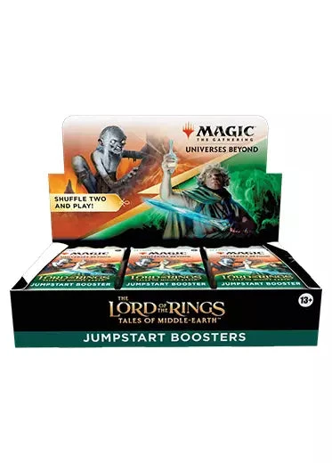 MTG Universes Beyond: Lord Of The Rings: Tales of Middle Earth - Jumpstart Booster Box Magic The Gathering MTG Universes Beyond: Lord Of The Rings: Tales Of Middle Earth - Jumpstart Booster Box -Double Sleeveds Store MTG Universes Beyond Lord Of The Rings Tales Of Middle Earth Jumpstart Booster