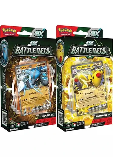 Pokemon TCG: Lucario and Ampharos EX Battle Deck Pokemon TCG: Lucario And Ampharos EX Battle Deck -Double Sleeveds Store Pokemon TCG Lucario And Ampharos EX Battle Deck