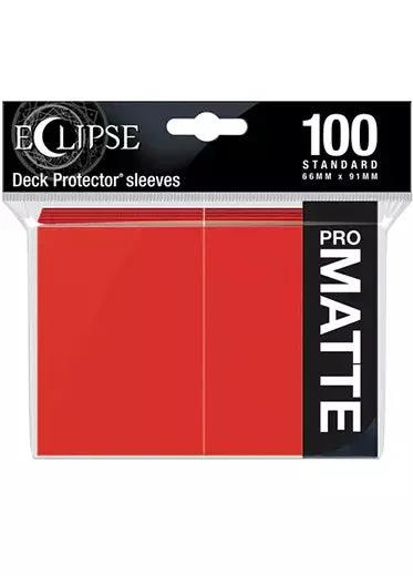 Ultra Pro: Eclipse Matte Sleeves (100, Standard Size) Ultra Pro: Eclipse Matte Sleeves (100, Standard Size) -Double Sleeveds Store Ultra Pro Eclipse Matte Apple Red