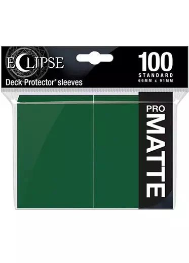 Ultra Pro: Eclipse Matte Sleeves (100, Standard Size) Ultra Pro: Eclipse Matte Sleeves (100, Standard Size) -Double Sleeveds Store Ultra Pro Eclipse Matte Forest Green