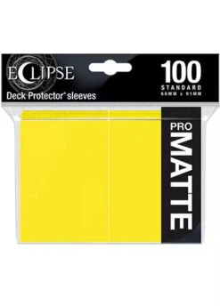 Ultra Pro: Eclipse Matte Sleeves (100, Standard Size) 2 Ultra Pro: Eclipse Matte Sleeves (100, Standard Size) -Double Sleeveds Store Ultra Pro Eclipse Matte Lemon Yellow