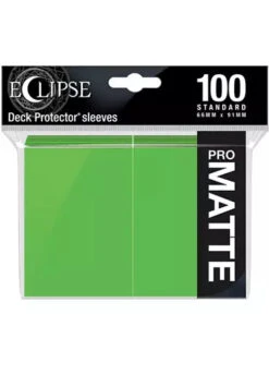 Ultra Pro: Eclipse Matte Sleeves (100, Standard Size) 4 Ultra Pro: Eclipse Matte Sleeves (100, Standard Size) -Double Sleeveds Store Ultra Pro Eclipse Matte Lime Green