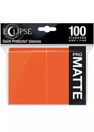 Ultra Pro: Eclipse Matte Sleeves (100, Standard Size) Ultra Pro: Eclipse Matte Sleeves (100, Standard Size) -Double Sleeveds Store Ultra Pro Eclipse Matte Pumpkin Orange