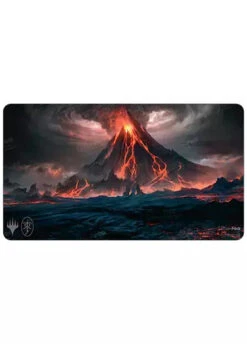 Ultra Pro: MTG Universes Beyond: Lord Of The Rings: Tales Of Middle Earth - Playmat -Double Sleeveds Store Ultra Pro MTG Universes Beyond Lord Of The Rings Tales Of Middle Earth Playmat Mount Doom