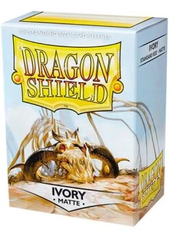 Dragon Shield: Matte Sleeves (100, Standard Size) 18 Dragon Shield: Matte Sleeves (100, Standard Size) -Double Sleeveds Store dragon shield matte ivory