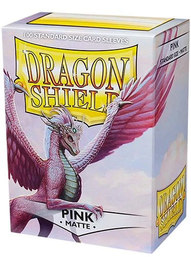 Dragon Shield: Matte Sleeves (100, Standard Size) Dragon Shield: Matte Sleeves (100, Standard Size) -Double Sleeveds Store dragon shield matte pink