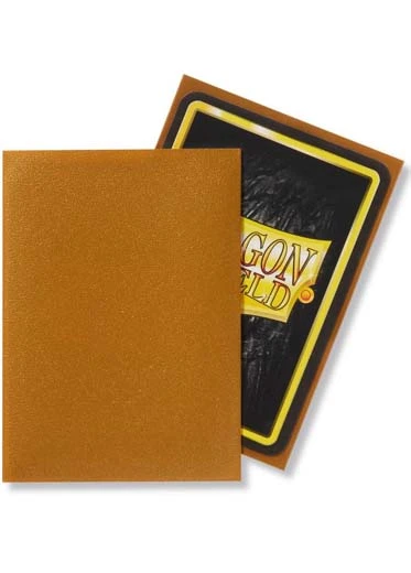 Dragon Shield: Matte Sleeves (100, Standard Size) Dragon Shield: Matte Sleeves (100, Standard Size) -Double Sleeveds Store dragon shield matte sleeve gold2