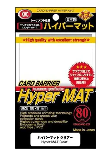 KMC: Hyper Mat Sleeves (80, Standard Size) KMC: Hyper Mat Sleeves (80, Standard Size) -Double Sleeveds Store kmc hyper mat sleeves clear