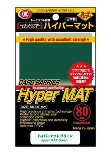 KMC: Hyper Mat Sleeves (80, Standard Size) KMC: Hyper Mat Sleeves (80, Standard Size) -Double Sleeveds Store kmc hyper mat sleeves green