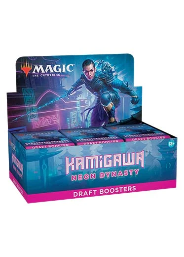 MTG: Kamigawa Neon Dynasty - Draft Booster Box Magic The Gathering MTG: Kamigawa Neon Dynasty - Draft Booster Box -Double Sleeveds Store mtg kamigawa neon dynasty draft booster