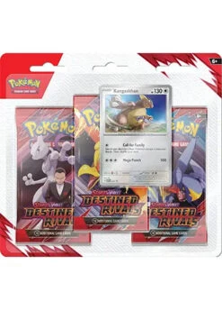 Pokemon TCG: Destined Rivals - 3-Pack Blister Kangaskhan/Zebstrika (PRE-ORDER)