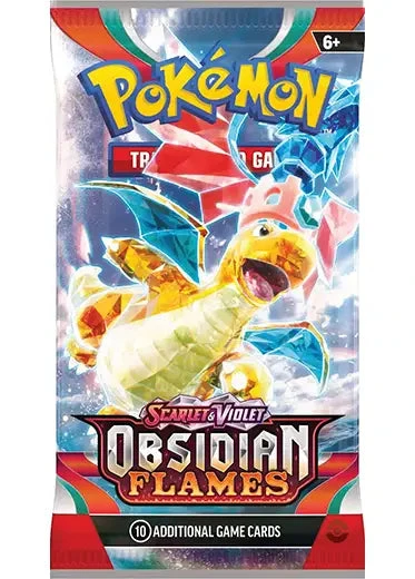 Pokemon TCG: Obsidian Flames - Booster Pack Pokemon TCG: Obsidian Flames - Booster Pack -Double Sleeveds Store pokemon tcg obsidian flames booster pack dragonite
