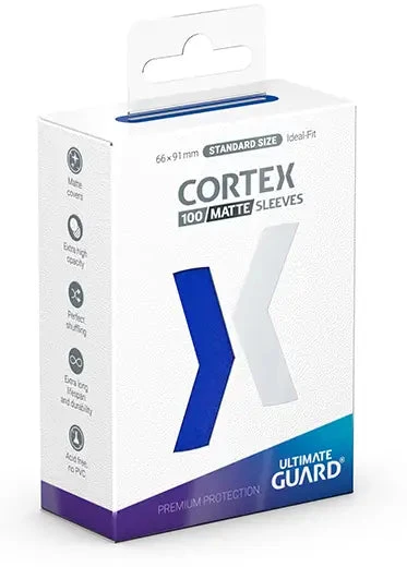 Ultimate Guard: Cortex Matte Sleeves (100, Standard Size) Ultimate Guard: Cortex Matte Sleeves (100, Standard Size) -Double Sleeveds Store ultimate guard cortex matte sleeves blue