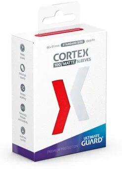 Ultimate Guard: Cortex Matte Sleeves (100, Standard Size) 3 Ultimate Guard: Cortex Matte Sleeves (100, Standard Size) -Double Sleeveds Store ultimate guard cortex matte sleeves red