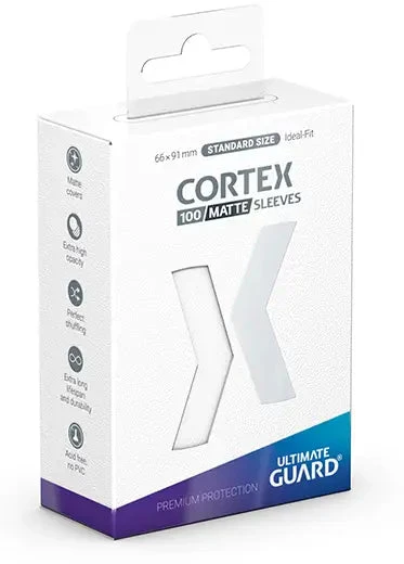 Ultimate Guard: Cortex Matte Sleeves (100, Standard Size) Ultimate Guard: Cortex Matte Sleeves (100, Standard Size) -Double Sleeveds Store ultimate guard cortex matte sleeves white