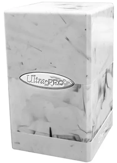 Ultra Pro: Satin Tower Deck Box Ultra Pro: Satin Tower Deck Box -Double Sleeveds Store ultra pro satin tower marble black white