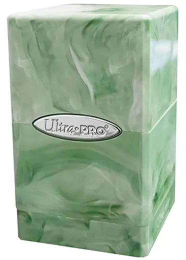 Ultra Pro: Satin Tower Deck Box Ultra Pro: Satin Tower Deck Box -Double Sleeveds Store ultra pro satin tower marble green white