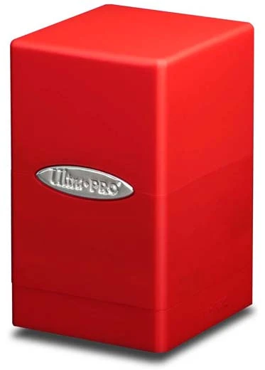 Ultra Pro: Satin Tower Deck Box Ultra Pro: Satin Tower Deck Box -Double Sleeveds Store ultra pro satin tower red